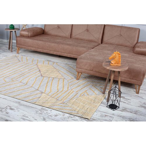 Conceptum Hypnose Tepih Funk -AL 179 sr, 140x190 cm, Sivo-žuti Cijene