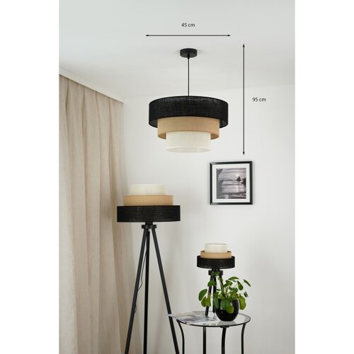  Brilagi - Visilica na sajli ASPEN LUNETA 1xE27/15W/230V &amp;Oslash; 45 cm crna/bež/krem Slike