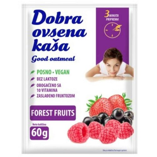 Dobra ovsena kasa DOBRA ovsena ka&scaron;a &scaron;umsko voće 60g Cene