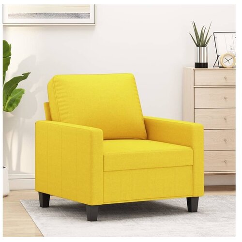 vidaXL Fotelja Svjetložuta 60 cm od tkanine Cene
