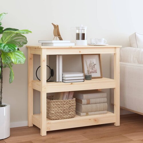 Maison Chic konzolna miza - miza ob steni 80x40x74 cm trdna borovina, (21786150) Cene