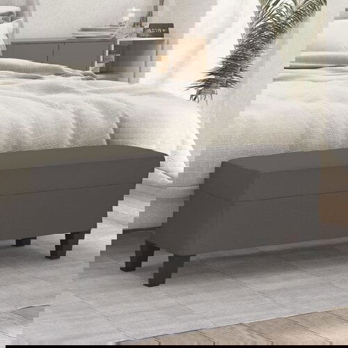 VidaXL Klop siva 100x35x41 cm umetno usnje Slike