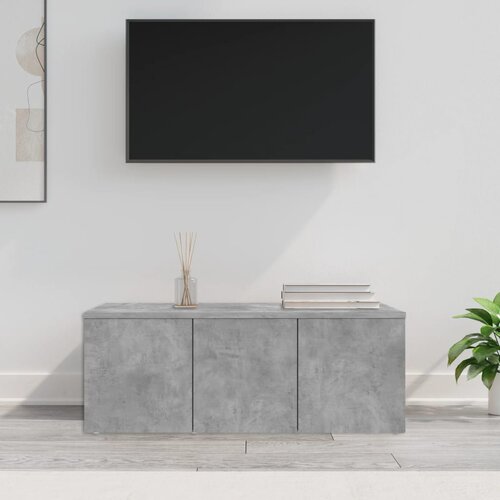 Furnova TV omarica betonsko siva 80x34x30 cm iverna plo&amp;scaron;ča, (21922457) Slike