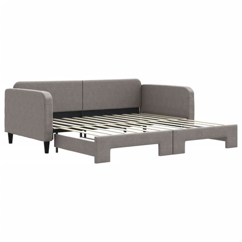 vidaXL Izvlečna dnevna postelja taupe 100x200 cm blago, (20930101) Cene