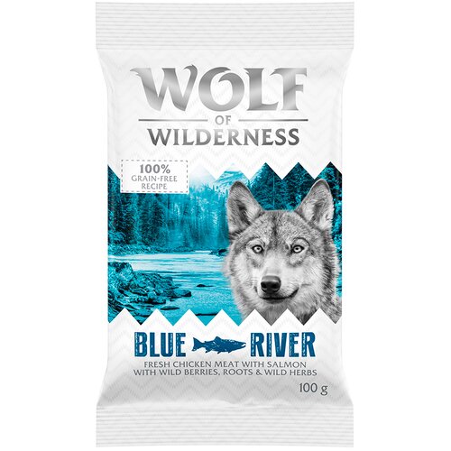 Wolf of Wilderness poskusno pakiranje 100 g - brez žit - Blue River - losos (100 g) Slike