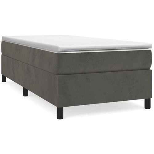 Maison Chic Posteljni okvir - Enojna postelja - Postelja za odrasle brez vzmetnice temno siv 100x200 cm žamet-J7836, (21775203) Cene
