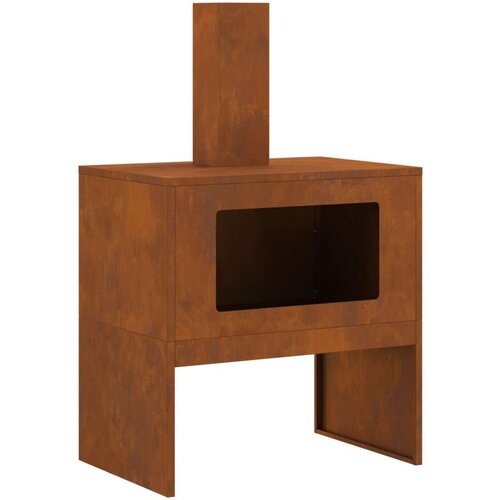 vidaXL Vreme izpostavljeno jeklo/Rjava Corten jeklo 60 x 40 x 96 cm Cene