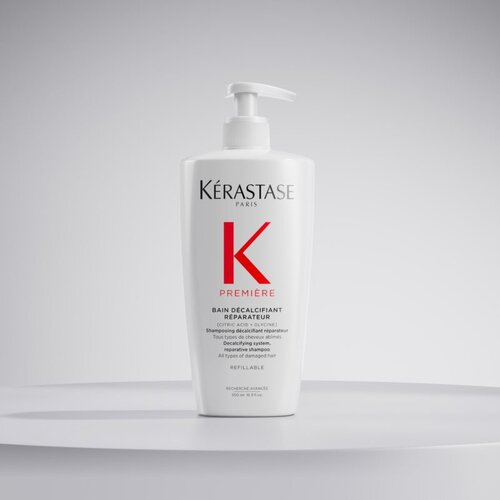K&amp;eacute;rastase Premi&amp;egrave;re Bain D&amp;eacute;calcifiant R&amp;eacute;parateur &amp;scaron;amponska kopel za po&amp;scaron;kodovane lase 500 ml Slike