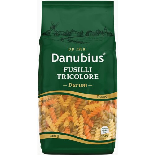 Danubius fusilli tricolore 400 gr Cene