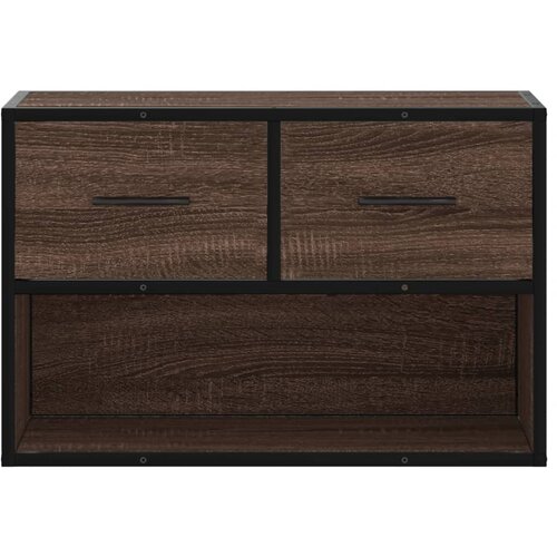  TV ormarić boja hrasta 60x31x39,5 cm konstruirano drvo i metal Smeđa Slike