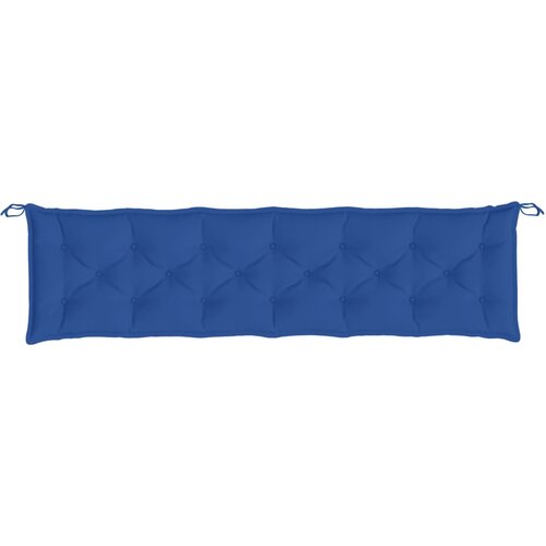  Jastuk za vrtnu klupu plavi 200 x 50 x 7 cm od tkanine Oxford Slike