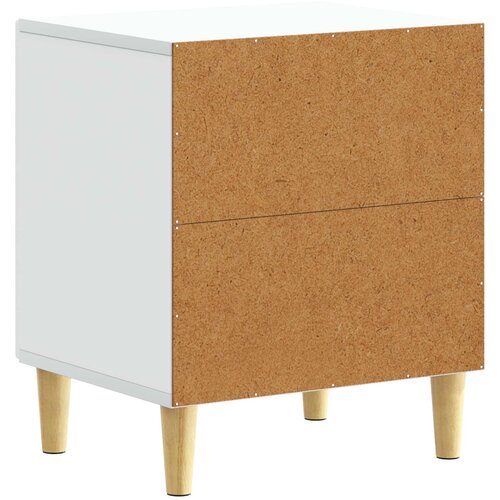  Noćni ormarić 2 pcs Bijela 43 x 34,5 x 50 cm Konstruirano drvo Slike