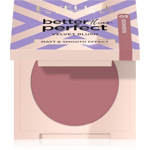 Eveline Cosmetics Better than Perfect Velvet Blush rdečilo z mat učinkom odtenek 03 Rosewood 1 kos Slike