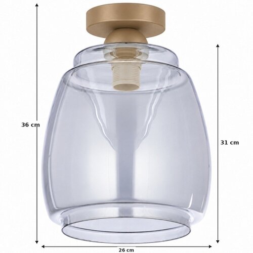 Brilagi LED Plafonsko svetlo R GLASS 1xE27/60W/230V &amp;Oslash; 26 cm bež/duvasto-siva Slike