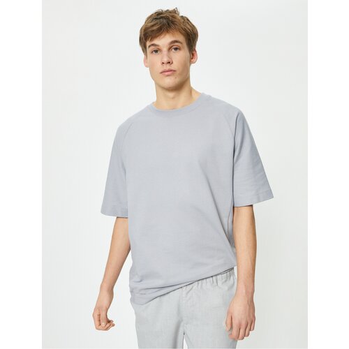 Koton Crew Neck T-Shirt Stitch Detail Off-Shoulder Slike