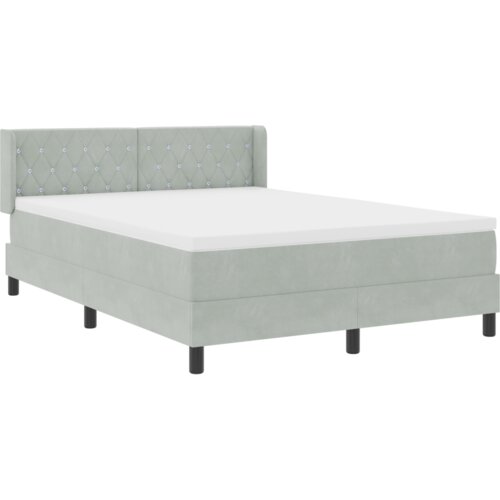 VidaXL KUTIJA PROLJEĆA S MATERACEM Svjetlosiva 140x190 cm Bar&amp;scaron;un Slike