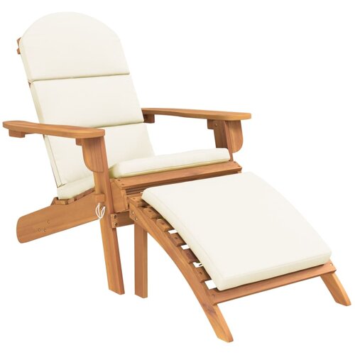 Maison Chic Vrtni Stoli - Stol za vrt adirondack z naslonom za noge trden akacijev les JS610, (21878870) Slike