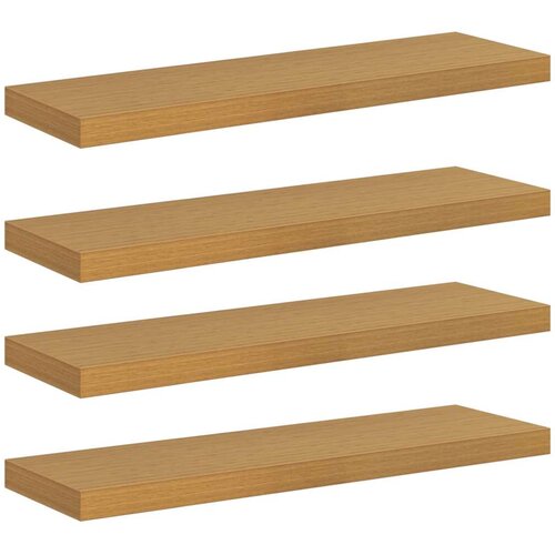  Polica na zidu 4 pcs Bež 80 x 23,5 x 4 cm Konstruirano drvo Slike