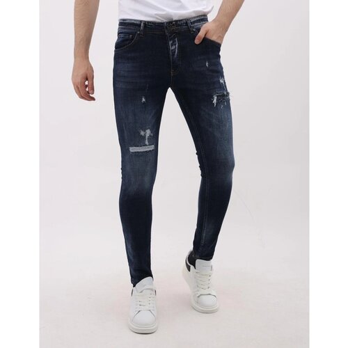 Mario Morato Kavbojke slim 154189743 Modra Slike