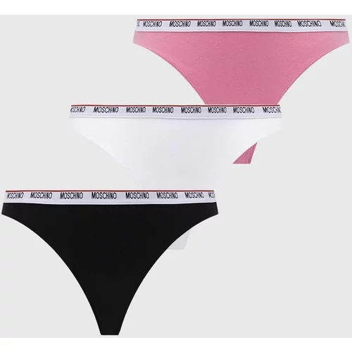Moschino Underwear Tange 3-pack boja: ružičasta, 241V6A23034402