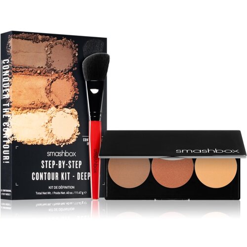 Smashbox Step By Step Contour Kit paleta za konturiranje s kistom nijansa Medium/Dark 11.47 g Slike