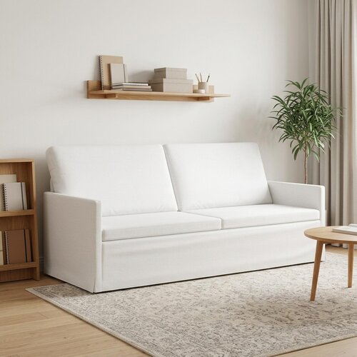 SOFA za 3 osobe Bijela 190 x 81 x 82 cm Tkanina Cene