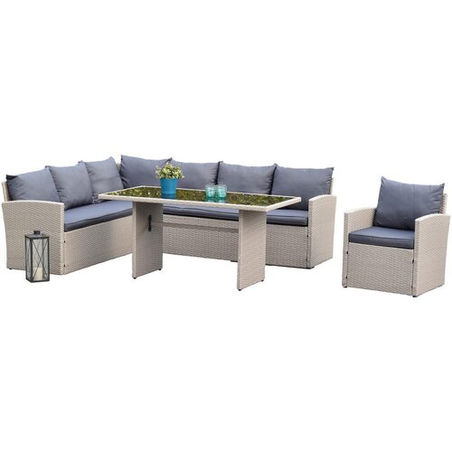 Gardenson Vrtni Set Lanzarote, 3-delni, Z Blazinami Cene