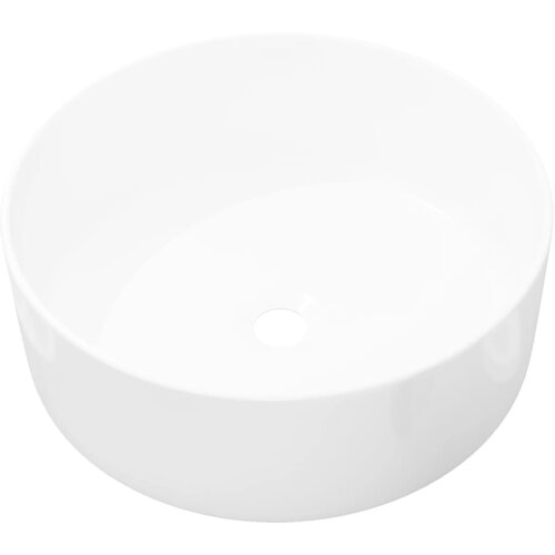 Maison Chic Umivalnik - Kopalna umivalnik - Lavabo Okrogel Keramičen Bele Barve 40x15 cm, (21669677) Cene