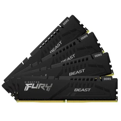 Kingston RAM DIMM DDR5 128GB (4x32GB) 5200MHz Fury Beast KF552C40BBK4-128 Cene
