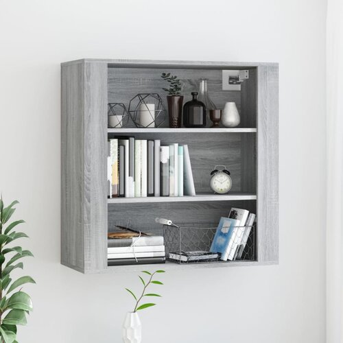 vidaXL Stenska omarica siva sonoma 80x33x80 cm inženirski les Cene
