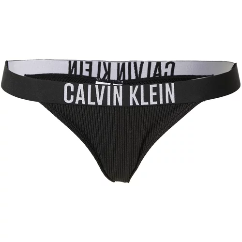Calvin Klein Swimwear Bikini hlačke 'Intense Power' črna / bela