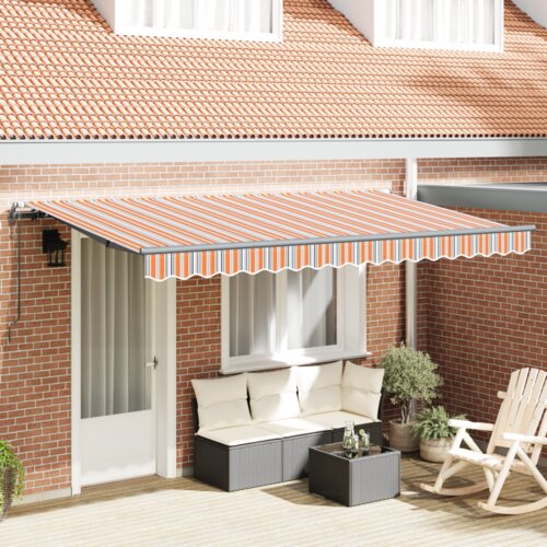  Skrovita tenda Žuta i narančasta i bijela 400x200 cm L Slike