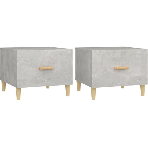  Stolići za kavu 2 kom Siva betona 50x50x40 cm konstruirano drvo Slike