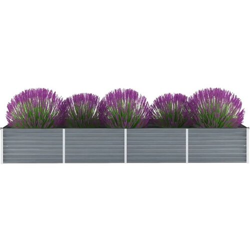  Visoka greda iz pocinkanega jekla 320x80x45 cm sive barve Slike