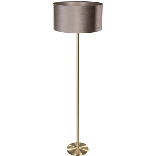 QAZQA Vloerlamp messing met velours kap taupe 50cm - Simplo Slike