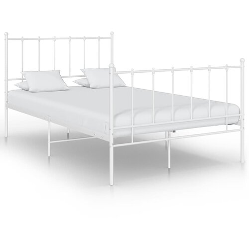  Okvir za krevet bijeli metalni 120 x 200 cm Cijene