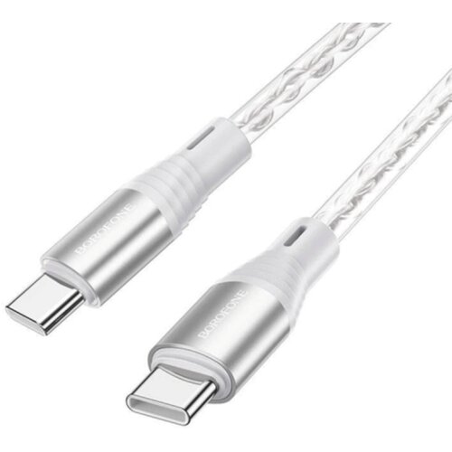 HOCO Technology (HongKong) Co.,Limited USB kabal BOROFONE BX96 Ice crystal 60W, 3A silicone charging data cable 1m, Type-C to Type-C gray Cijene