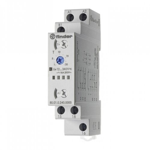  Multifunkcionalni vremenski relej/ 6 funkcija/ 0.1s-24h/ 12-240V AC/DC/ 1CO/16A/ 80.01.0.240.0000 Slike