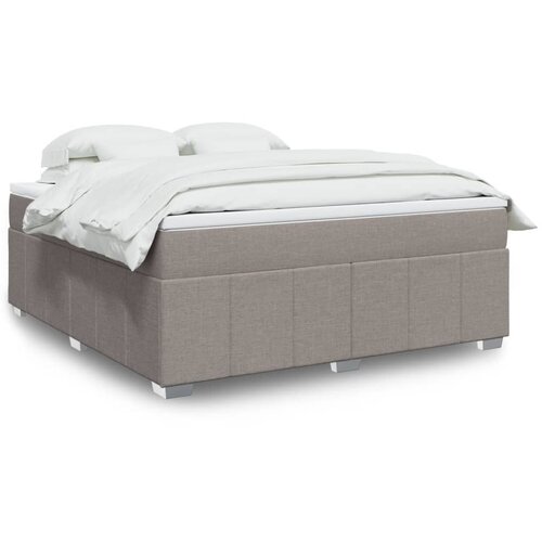 vidaXL Box spring postelja z vzmetnico taupe 180x200 cm blago Cene
