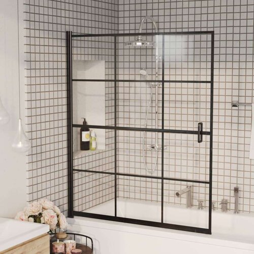 Pregrada za tuš ESG 116 x 140 cm crna Cijene