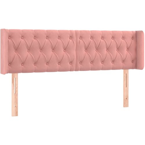 vidaXL Uzglavlje s ušima ružičasto 147x16x78/88 cm baršunasto Cijene