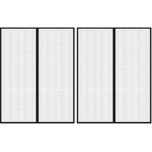  Zastori protiv insekata 2 kom s magnetima 230 x 160 cm crni Cene