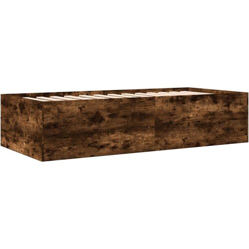 vidaXL Dnevni krevet s ladicama boja dimljenog hrasta 90x190 cm drveni Cijene
