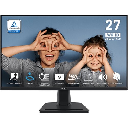 MSI pro MP275Q/27&amp;#039;&amp;#039;/WQHD/ IPS/100Hz/1ms mprt/črn, (21507101) Slike