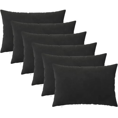  Presvlaka za jastuk 6 pcs HEERLEN Crna 50 x 70 cm Bar&scaron;un - Crna 50 x 70 cm 6 Cijene