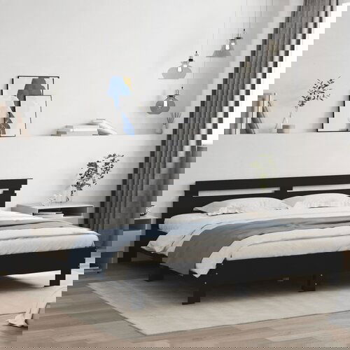 Furnova Posteljni okvir z vzglavjem in LED črn 160x200 cm, (21934644) Slike