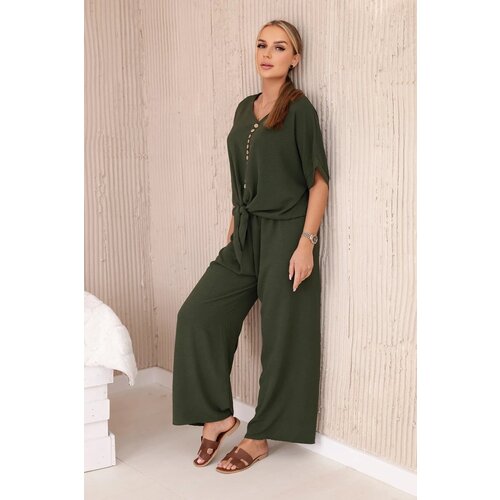 Kesi Women's blouse + trousers set - khaki Cijene
