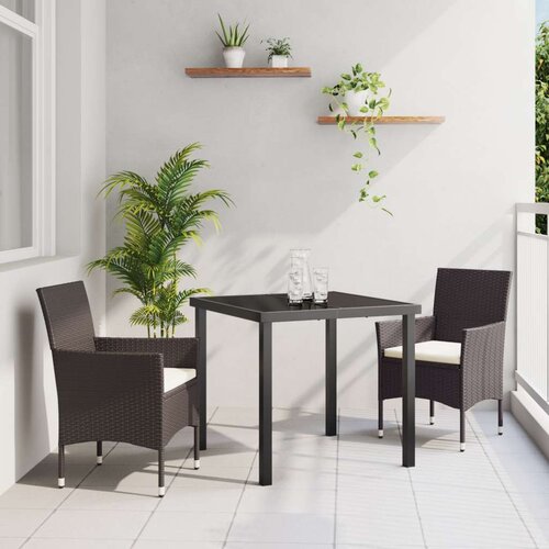  3-delni vrtnarski jedilni set Rjava Poli Ratan, (22087360) Slike