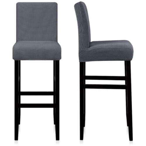 INF Prevleke za barske stole s karo vzorcem, raztegljive prevleke za barske pulte DarkGrey, (21838936) Cene