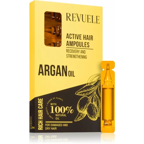 Revuele Argan Oil Active Hair Ampoules ampule za suhe in poškodovane lase 8x5 ml